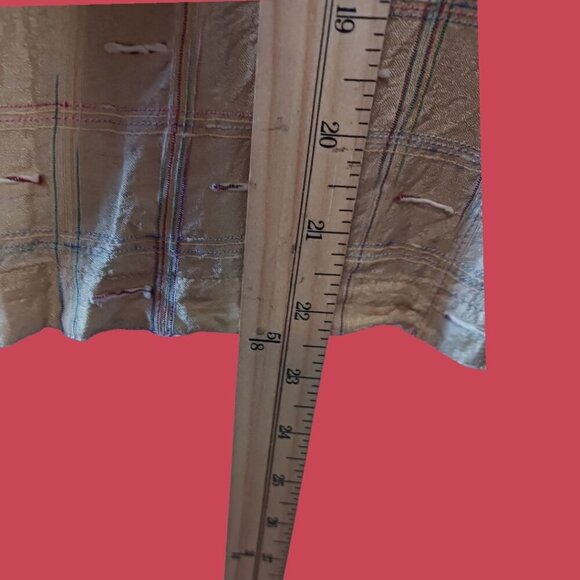 Chicos Design Vtg Beige Textured Button-Up Shirt  Lightweight Women Size 1 - Picture 4 of 7